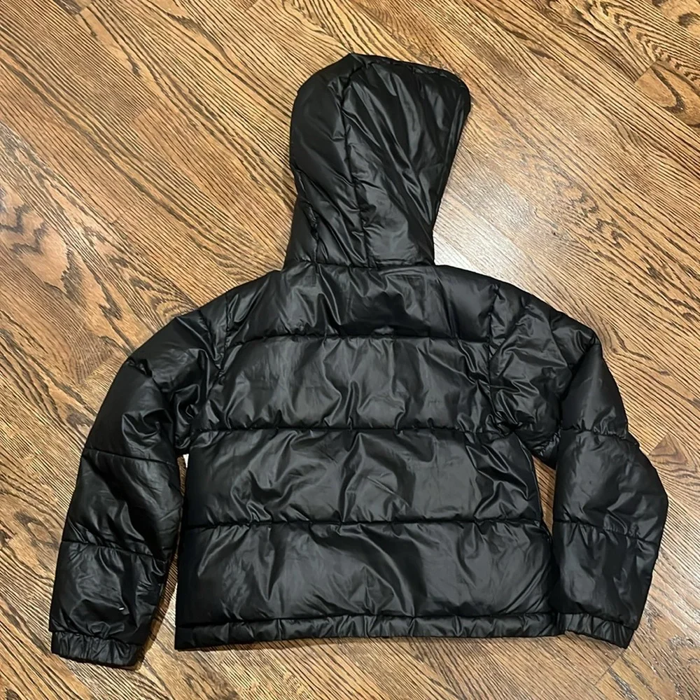 Art Class Cropped Zip Up Winter Puffer Jacket